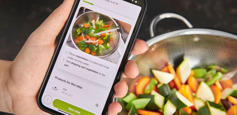 Mit der Cook & Go App wird leckeres und vitaminreiches Gemüse perfekt zubereitet.