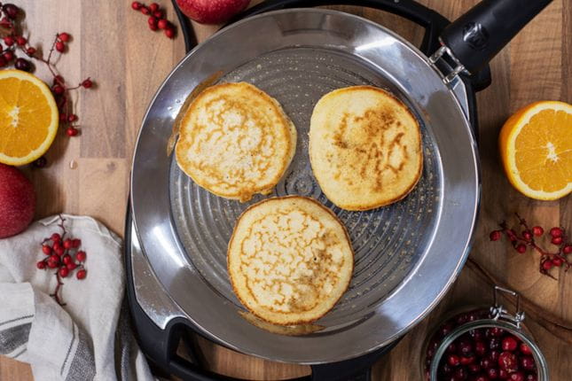 cranberry mus winterfrüchte american pancakes 