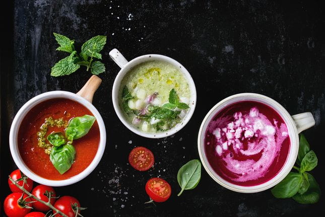Colorful summer soups – here are some light and refreshing recipes to spoon out