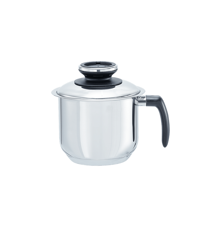 Qiilu Petite marmite Pot à lait épais en acier inoxydable, petit Pot  antiadhésif, electromenager mijoteur 18 cm 16 cm / 6,3 pouces